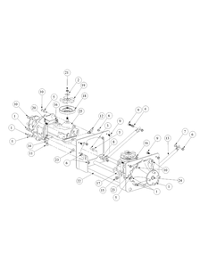 Drive Assembly Diagram and Parts List for M48-KWS 53AB5D4M150-17-HP Cub Cadet Lawn Tractor